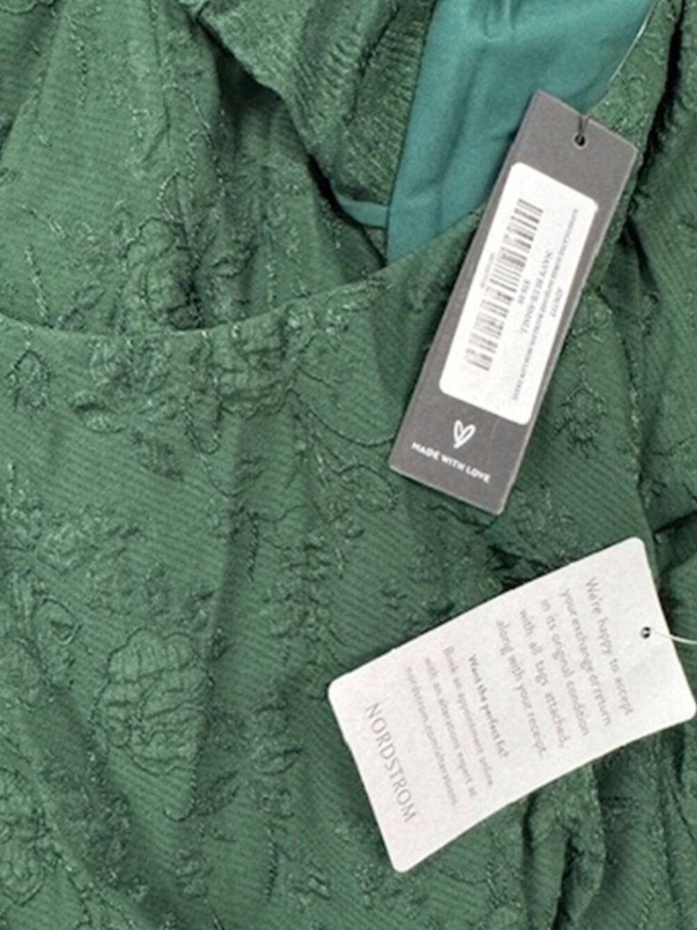 Lulus Sophisticated Soiree Emerald Jacquard Backless High-Low Dress NWT - Picture 4 of 6